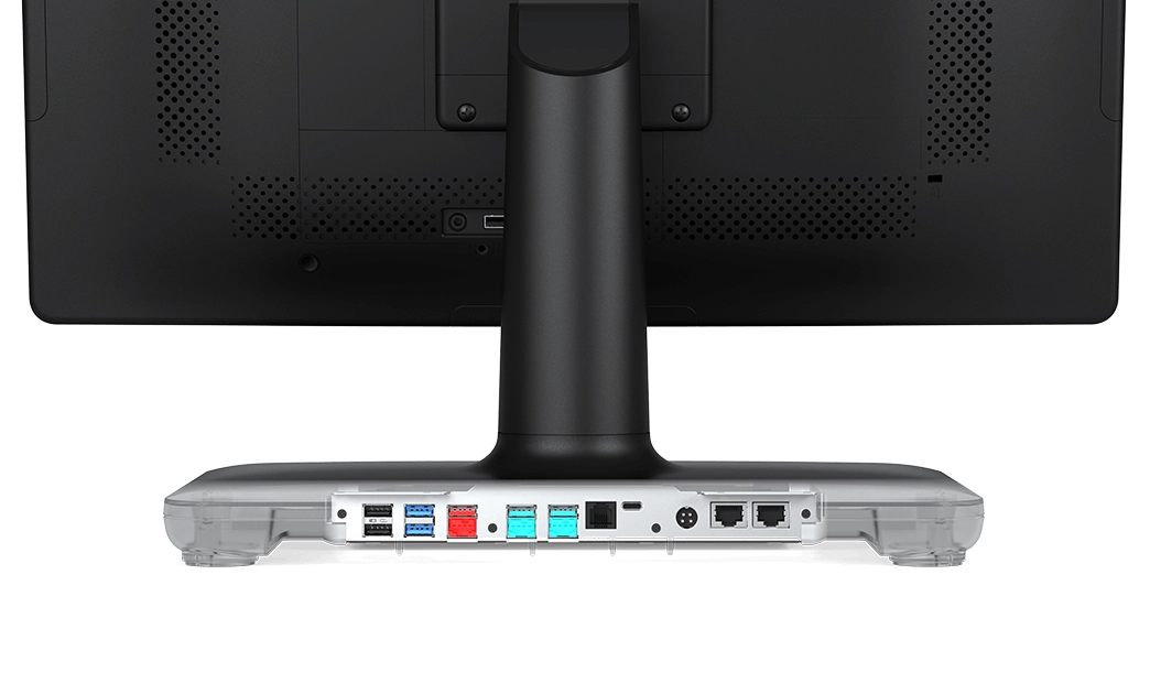 Back with hub ports displayed